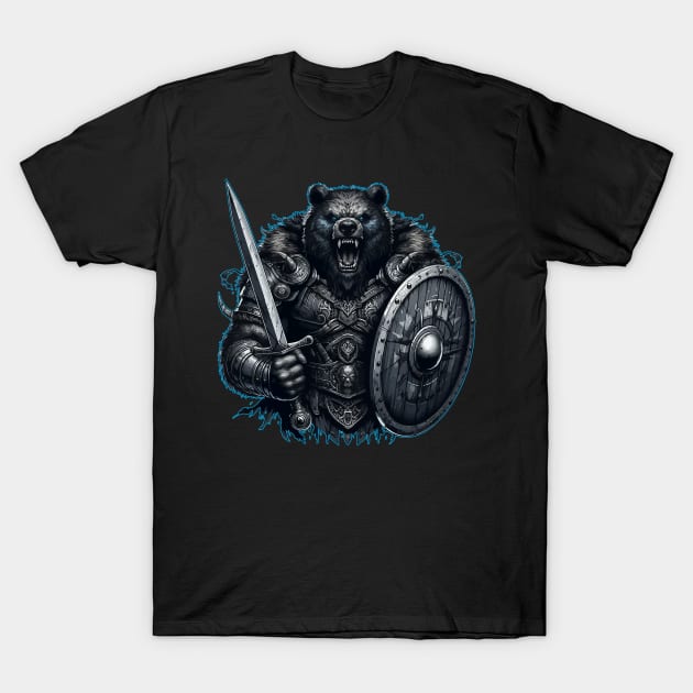 Bear Berserker Norse Mythology Viking Warrior T-Shirt by TomFrontierArt